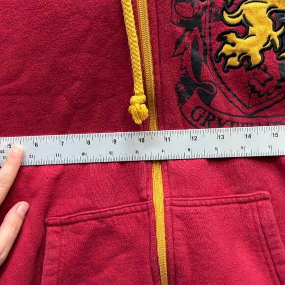 Wizarding World of Harry Potter Gryffindor Red Zip Up Hoodie Size Small Official - Picture 6 of 8
